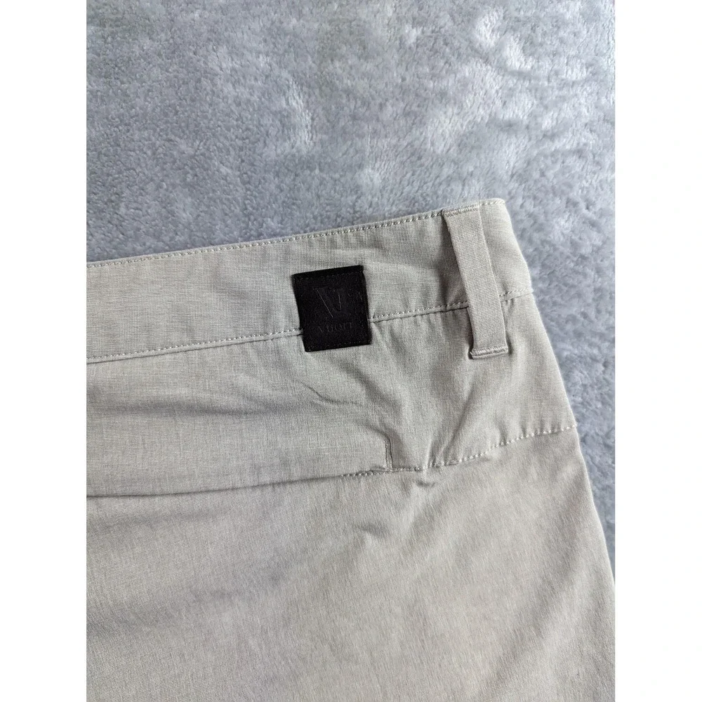 Vuori Aim Pants Men 38x30 Light Gray Stretch Slim Chino Trouser Performance V431